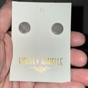 Kinsley Armelle Stormy Grey Stud Earrings